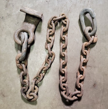 3/8" Rigging Lifting Chain x 51"L (4'3"L) with Basket Drum Barrel Hook