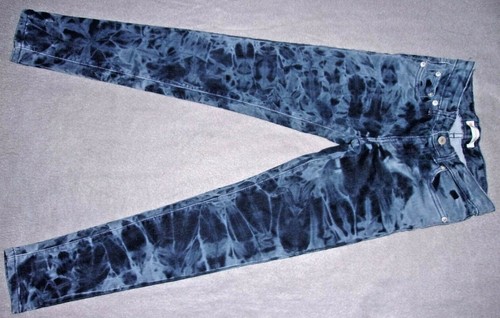 Girls Levi's 710 Tie Dye Super Skinny Blue Jeans Adjustable Waist Sz 12 (25/27) - Picture 1 of 3