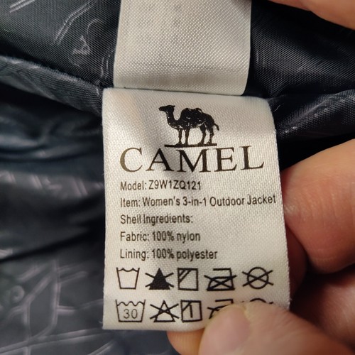 CAMEL Women Small Black 3-in-1 Ski Jacket Nylon Coat + Windbreaker + Fleece NEW - Picture 7 of 12