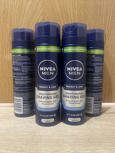 4 x NIVEA MEN Shaving Protect & Care Feuchtigkeitsspendendes Rasiergel mit Aloe Vera 200ml - Bild 4 von 6