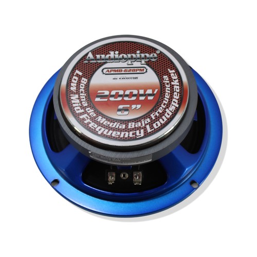 2 Pares de Altavoces Bala Azul Bajo Medio 6" 100W 4 Ohm Audiopipe - Imagen 3 de 4