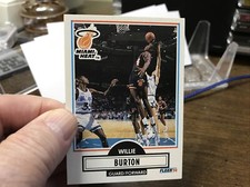 1990-91 Fleer Update Miami Heat Basketball Card #U47 Willie Burton Rookie