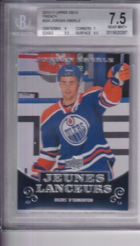 2010-11 JORDAN EBERLE UD SERIES 1 YG FRENCH RC JEUNES LANCEURS #220 BGS 7.5 - Picture 1 of 2