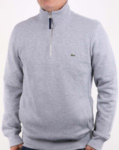 I Silver Chine Zip Sweatshirt Grå Half Gensere Lacoste tq6Bff