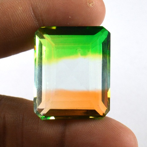80.50 Ct Top Quality Multi-Color Tourmaline Emerald Cut Shape Loose Gemstone