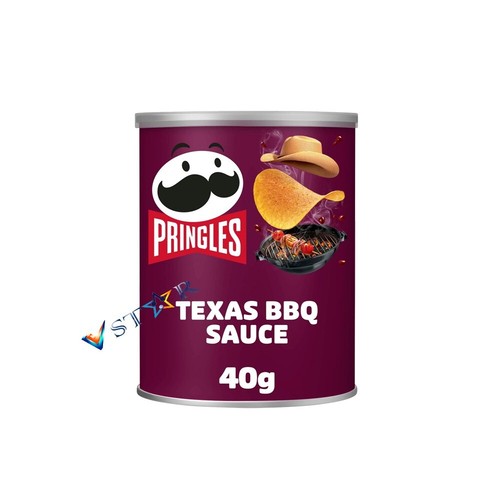 Pringles Sour Cream & Onion, Salt & Vinegar, Original, Texas BBQ Sauce Crisps40g - Picture 7 of 9
