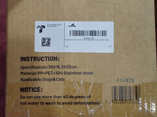 Automatic Gravity Water Dispenser for Dogs, 1 Gallon Black - Picture 2 of 3