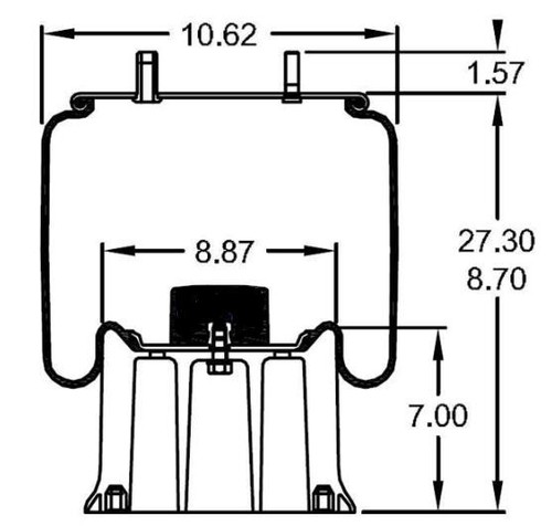 Air Spring Bag Replaces W01-358-9122, 8313, Hendrickson S-3467, S-3830 Set of 4 - Picture 4 of 7