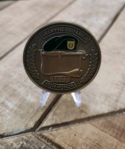 Authentische nummerierte Army Airborne 1st Special Forces Group Challenge Münze - Bild 2 von 3
