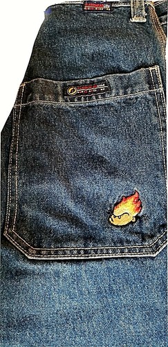 Vintage Flamehead USA Boys Jeans Size 8 Baggy Wide Leg New With Tags - Picture 5 of 7