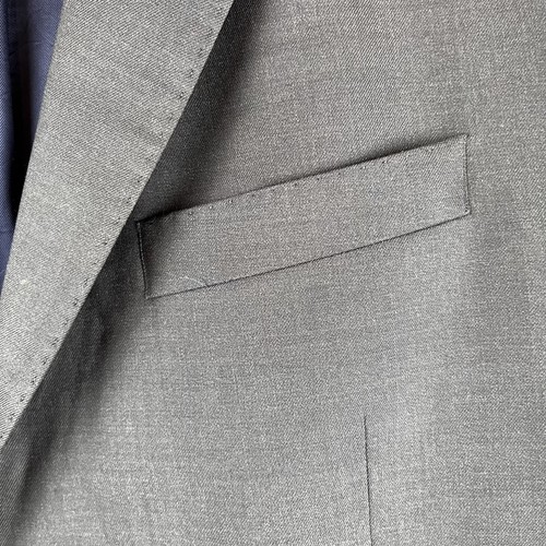 Giacca blazer lana nero David Donahue 42L risvolto intagliato chiusura 2 bottoni Super150 - Foto 2 di 10