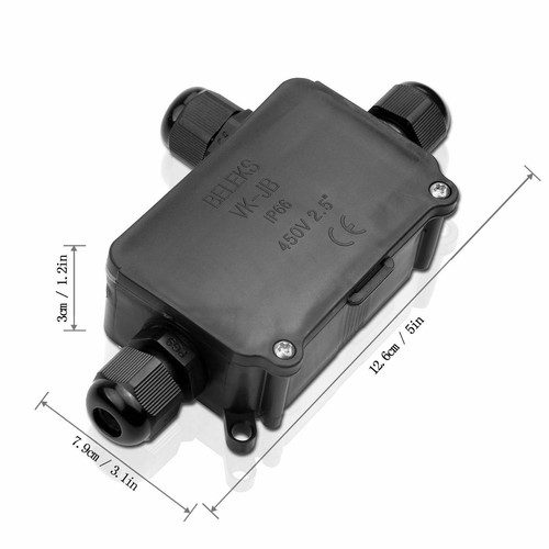 Estuche de caja de conexiones impermeable de 2/3 vías para cable eléctrico conector de cable exterior - Imagen 3 de 21