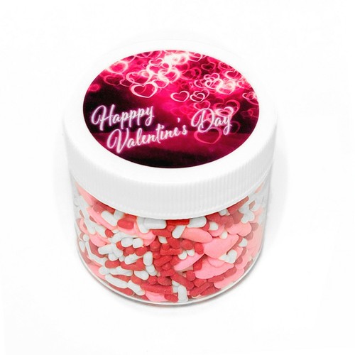 Valentine's Day Pink Cupcakes Cake Cookies Toppers - Heart & Sprinkles 2OZ - Picture 3 of 5