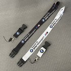 for BMW M Motorsport Lanyard Neck Strap Key Chains ID Holders 1 White +1 Black