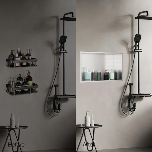 Elegante 12" x 24" Duschnische aus robustem Edelstahl | Perfekt für Badezimmer - Bild 6 von 8