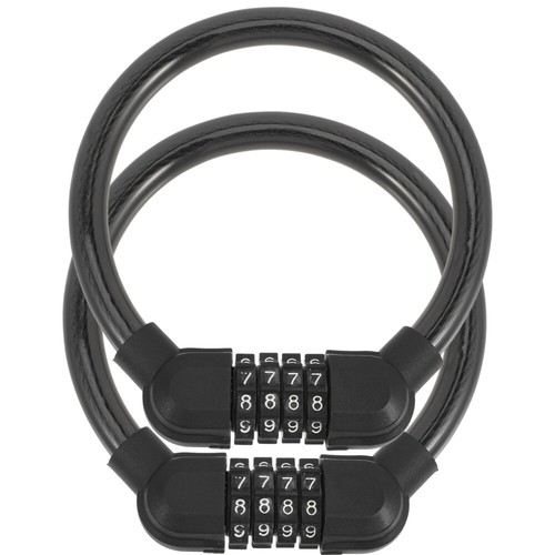2Pcs Wear Resistant Outdoor Portable Cable Lock Motorcycle Lock Bike Locking