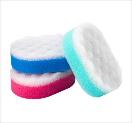 2 x 3 Pack Bath Shower Body Massage Bath Scrub Exfoliating Sponge New