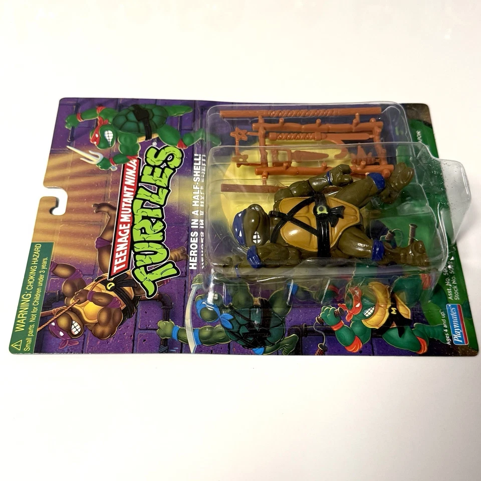 1998 Playmates TEENAGE MUTANT NINJA TURTLES Donatello, Novo Selado Com Estojo - Imagem 3 de 4