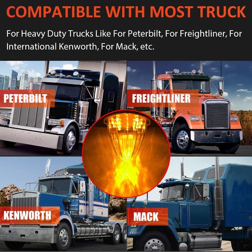 5x Teardrop Semi 17 LED Truck Cab Marker Lights Clearance For Peterbilt Kenworth - Picture 9 of 17