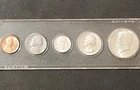 1964 P Kennedy Year Set, 90% Silver, Choice  AU, 5 Coin Lot JFK-21