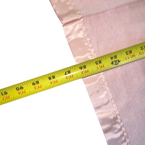 New Vintage Chatham Blanket Pink Moss Roses 1950s Satin Trim Cottage core - Picture 9 of 11