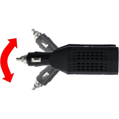 120W Tragbarer Wechselrichter DC zu AC mit Dual USB Ports 12V Auto Netzteil - Bild 4 von 8
