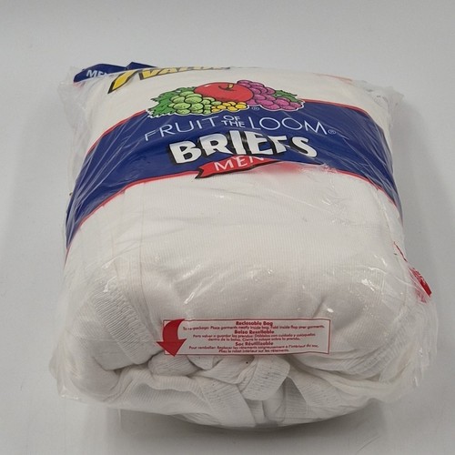 Paquete de 7 calzoncillos blancos Fruit of the Loom ropa interior XL 42-44 NOS Y2K de colección de los años 2000  - Imagen 9 de 10