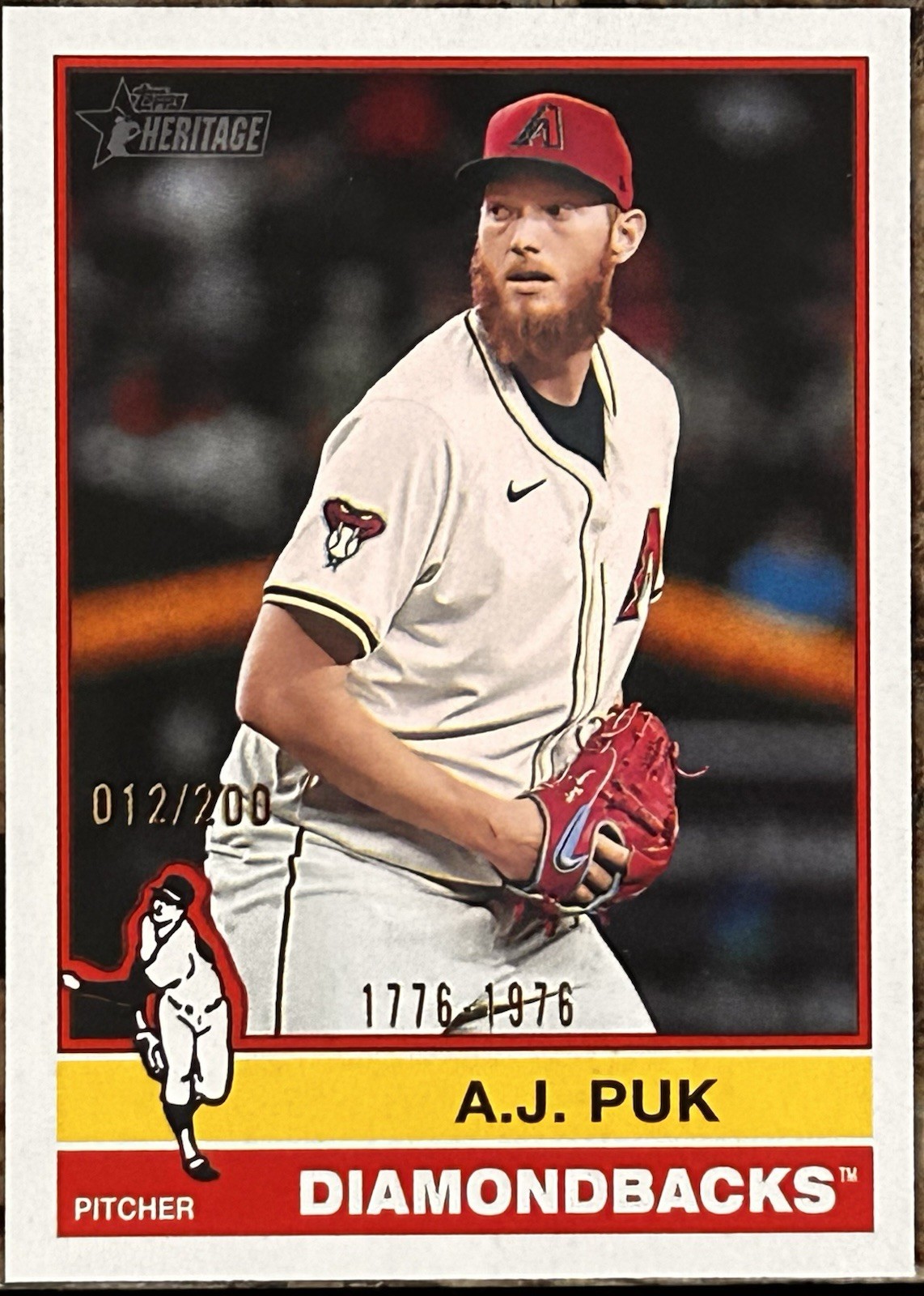 2025 Topps Heritage AJ Puk SP 012/200 Bicentennial Parallel #490