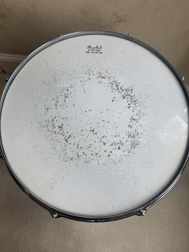 Vintage 60s Slingerland 16” x 16” Chrome Floor Tom Drum - Brass Hoops - Picture 9 of 24
