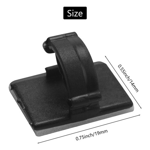 1X(50 Stueck Selbstklebende Kabelklemme Kunststoff Rechteckig Kabelclips Ka5673 - Photo 8/8