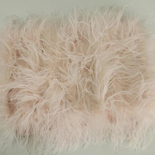 Minifalda de plumas de avestruz verdadera cintura elástica elegante increíble falda corta Rave T7 - Imagen 22 de 42