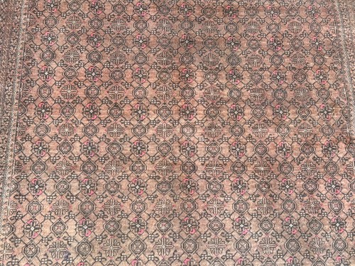 7x10 Antique Turkmen Ersari Hand-Knotted Wool Rug – Faded Rare Living Room Rug - Picture 8 of 13