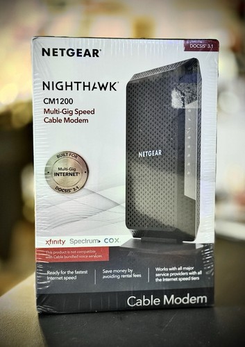 Netgear Nighthawk CM1200-100NAS DOCSIS 3.1 Kabelmodem - Neu Original versiegelte Verpackung