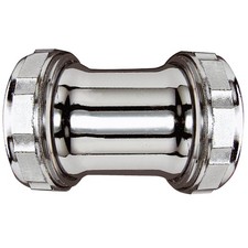 Do it Best 1-1/4 In. Chrome-Plated Brass Straight Coupling DIB669PC SIM Supply,