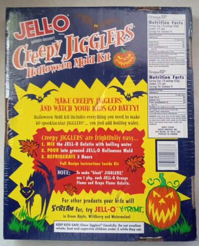 Kit Jigglers Espeluznante Feliz Halloween Jell-O Sin Abrir De Colección Años 90 - Imagen 3 de 10
