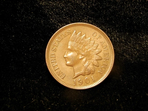 1901 Indian Head Cent - UNC All 4 Diamonds