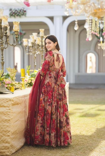 Vestido Anarkali Vestido Bollywood Paquistaní Indio Boda Traje Shalwar kameez Fiesta - Imagen 5 de 11
