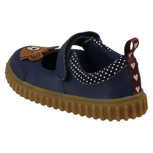 Mädchen Clarks Cove Beam Marine Leder Erste Schuhe - Bild 8 von 9