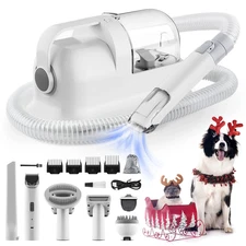Dog Grooming Kit ＆Vacuum Pet Grooming Vacuum with 12Kpa Maximum Suction Power