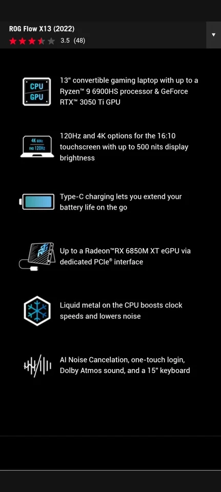 ASUS ROG Flow X13 - R9 5900HS - RTX 3050Ti 120Hz *original packaging* - Image 2 of 4