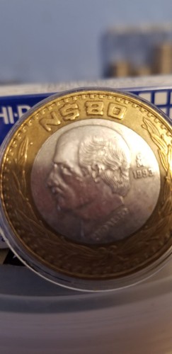 Mexico Variant 80 Nuevos Pesos 1993 , Hidalgo, Silver Coin .925, Plata .925