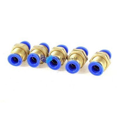 5Pcs 3/8PT Male Thread 8mm Hose Push In Joint PneumaticConnector Quick Fitting  