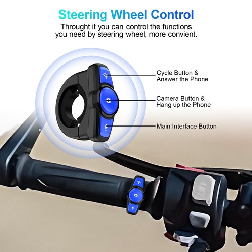 Tragbare Motorrad Dashcam, kabelloses Motorrad CarPlay & Android Auto, Mot... - Bild 5 von 8