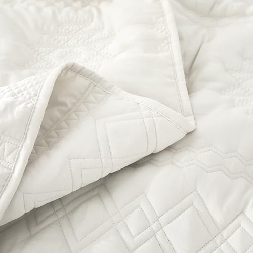 Boho Ivory Quit Size Bedding Sets with 1 Pillow Twin Boho-ivory(yellow Tint) - Picture 7 of 8