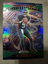 2024 Panini Prizm - Fireworks Green Prizm #16 Michael Penix Jr. (RC)
