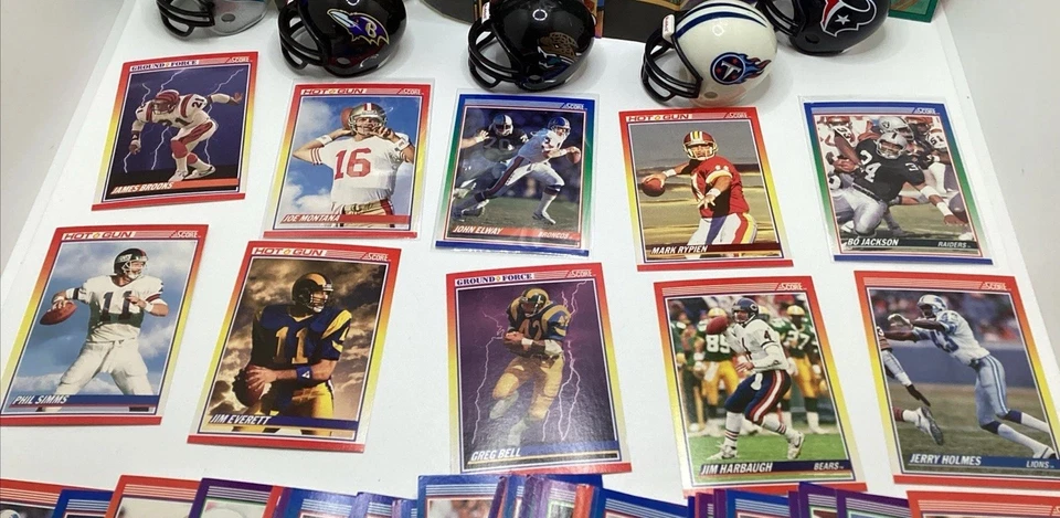 Lote de 25+ tarjetas de fanáticos de la NFL póster de Deion Sanders Bo Jackson Montana Elway lote de regalo Foto 2 de 4