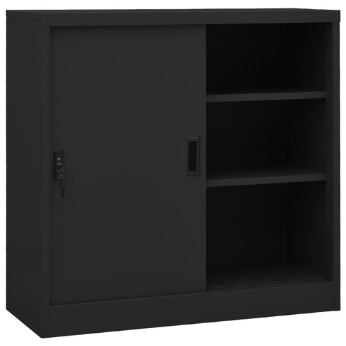 Office Cabinet with Sliding Door Filing Storage Cabinet Multi Colours vidaXL - Picture 3 of 29