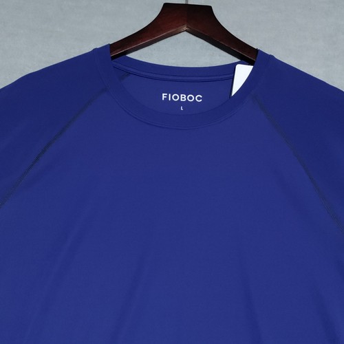 Fioboc Shirt Mens Large PerformancePro Active Crew Neck Long Sleeve Tee Blue NEW - Picture 7 of 17
