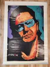 Erik Wahl Large 32"x48" Bono Oil Painting on Canvas by Graffiti Artist