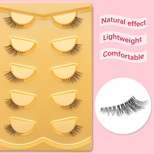 Media Pestaña Banda Transparente Ojo de Gato Extensión Pestañas Esponjosas Visón Ojo de Gato F4Y6 - Imagen 8 de 11